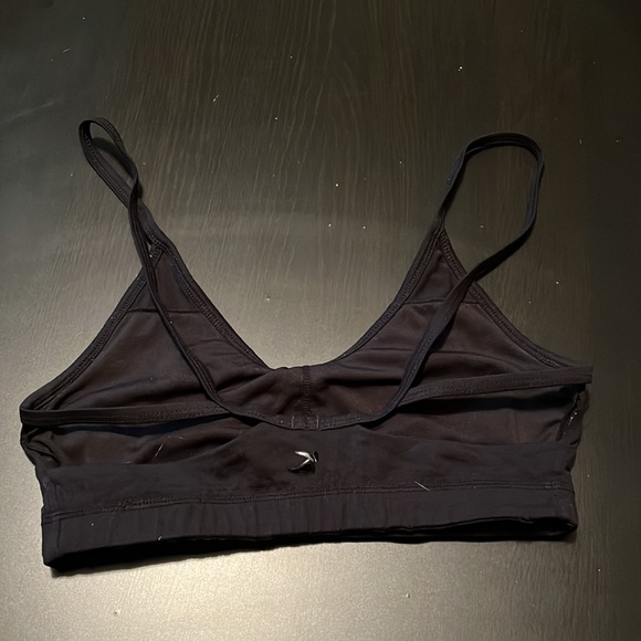 Black Glyder Thin Strap with Back Detail Sports Bra, Size Small - Picture 2 of 5